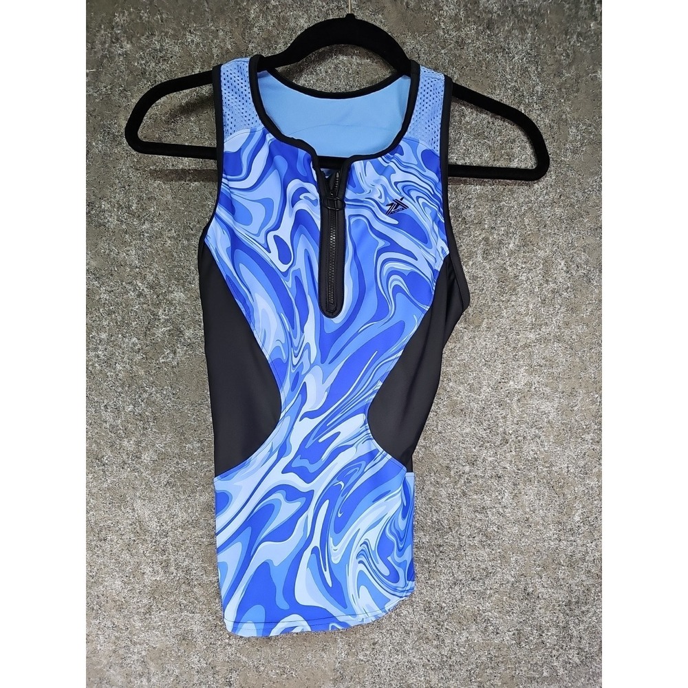 Women's ZeroXposur UPF 30+ Maui Scuba Swim Tankini, Cornflower Vibe Blue, XS/6